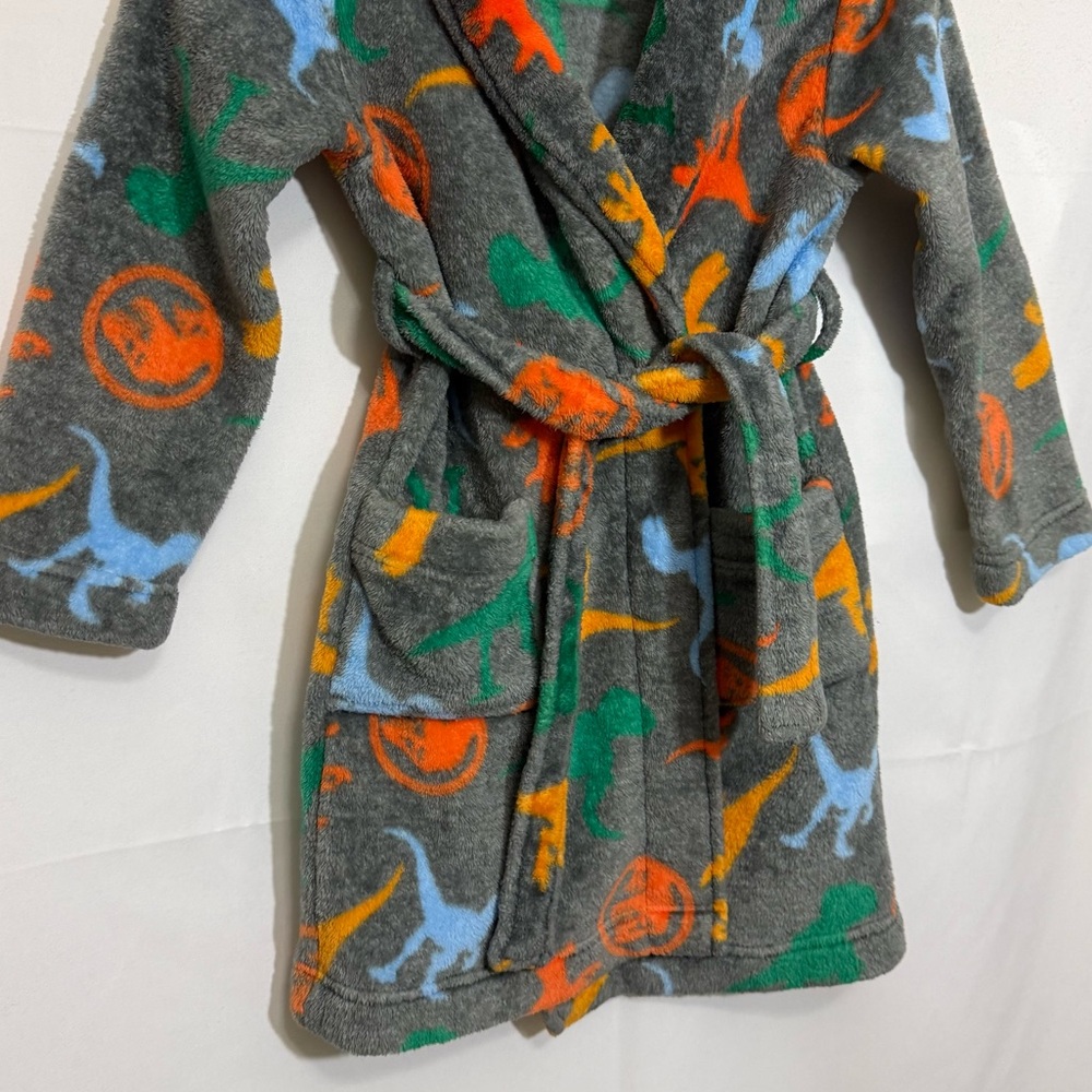 Jurassic World Kids Fleece Robe Dinosaur Print - Boys Size 6/7 - Picture 10 of 14